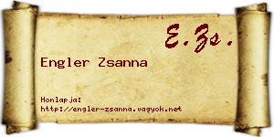 Engler Zsanna névjegykártya